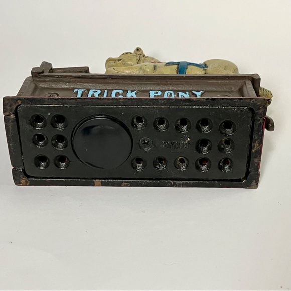 VINTAGE TRICK PONY CAST IRON MECHANICAL BANK - Picture 13 of 13